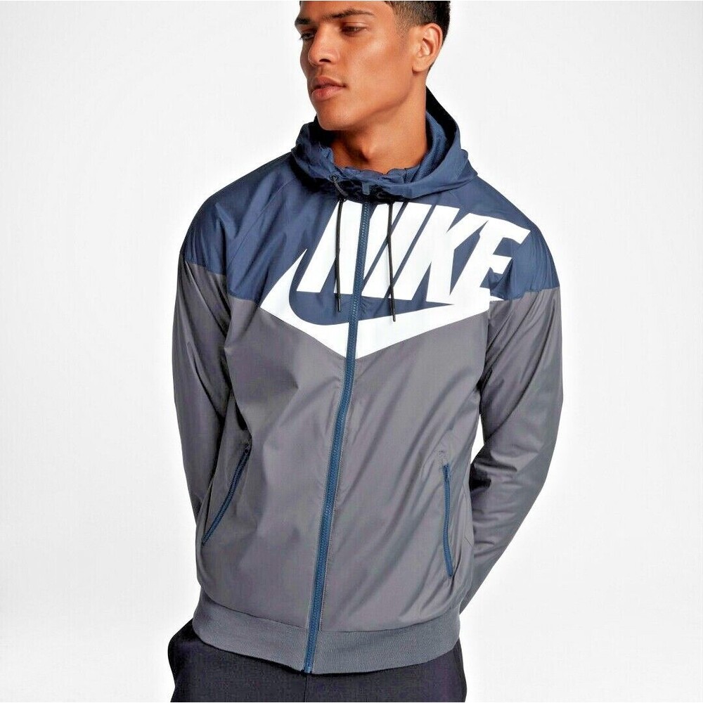 Nike Vintage Rare Windrunner GX1 Windbreaker Jacket Blue Gray Nylon Medium